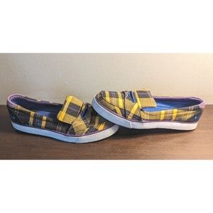 *  Nike 6.0 Balsa Slip On SB Yellow Plaid 386616-741 Penny Loafer Shoe Womens 11